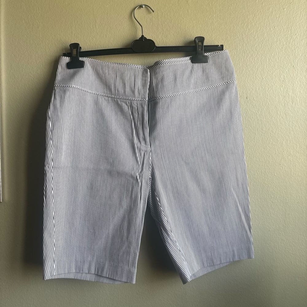 INC International Concepts Blue and White Striped Bermudas